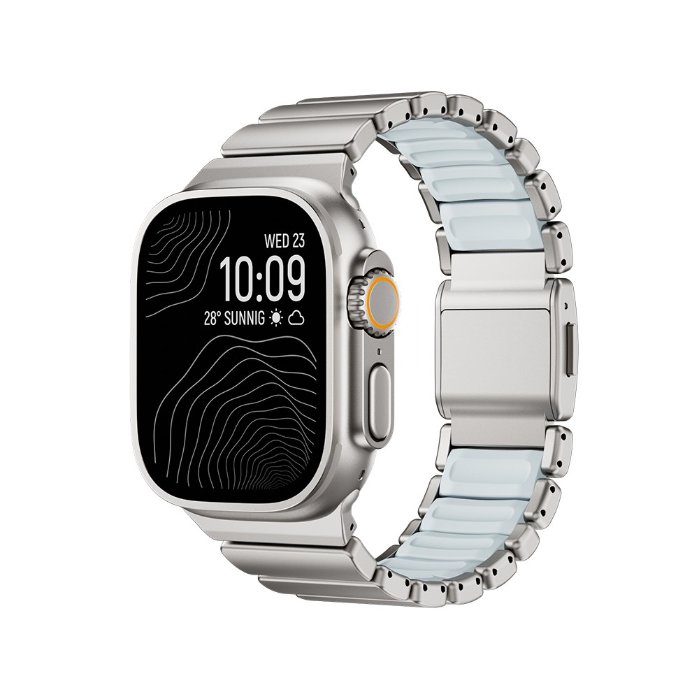 Apple Watch 7 45mm Zore KRD-151 Metal Silikon Kordon