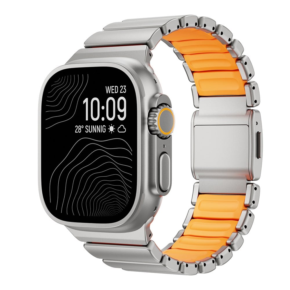 Apple Watch 7 45mm Zore KRD-152 Titanyum Silikon Kordon