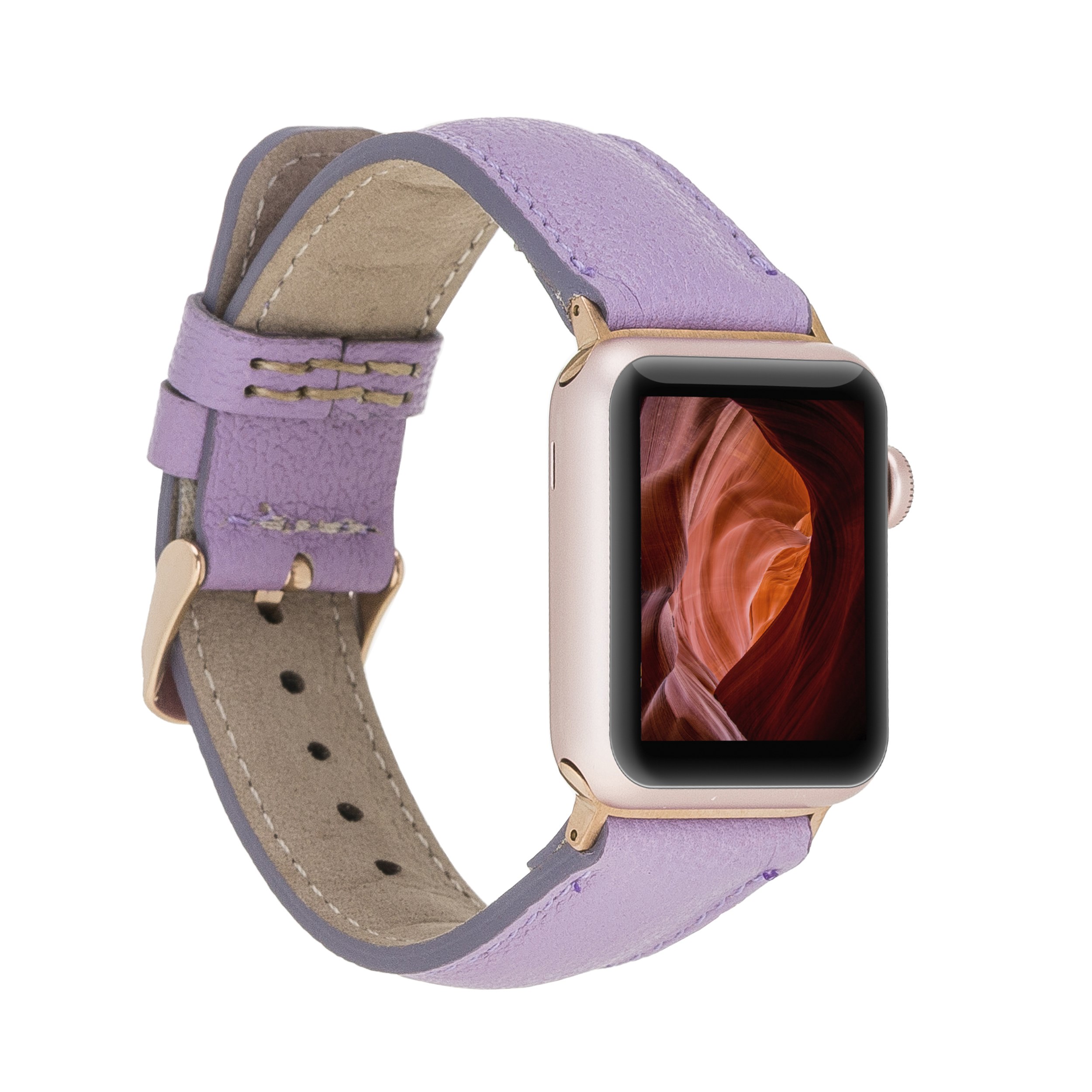 Apple Watch Uyumlu Deri Kordon 38-40-41mm CP22 Lila