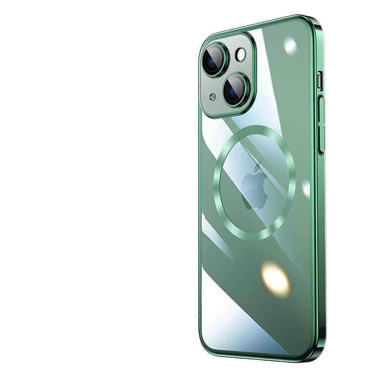 Apple iPhone 13 Kılıf Wireless Şarj Özellikli Sert PC Zore Riksos Magsafe Kapak
