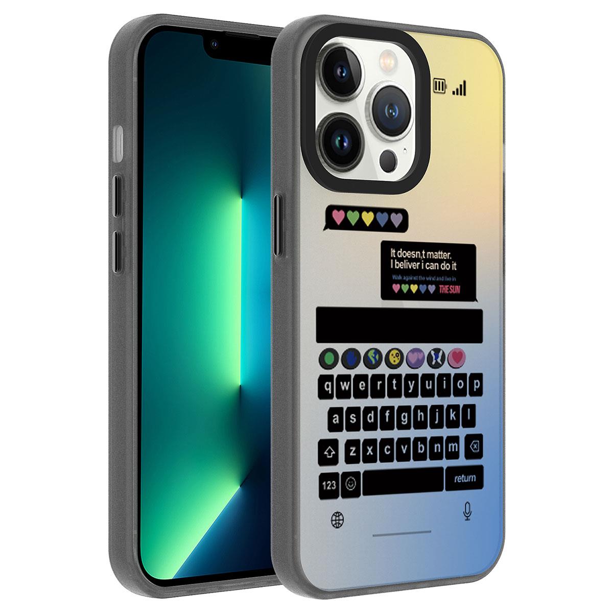 Apple iPhone 13 Pro Max Kılıf Desenli Zore Dragon Sert Kapak