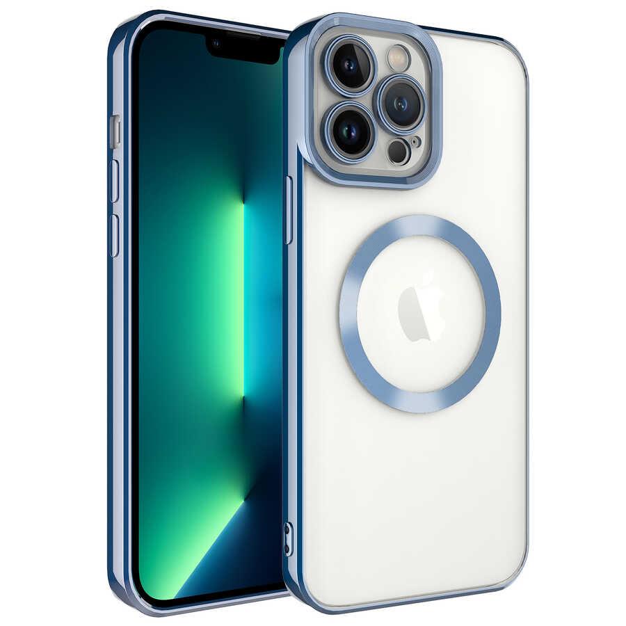 Apple iPhone 13 Pro Max Kılıf Magsafe Wireless Şarj Özellikli Zore Setro Silikon