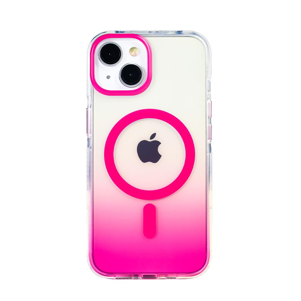Apple iPhone 14 Kılıf M-safe Şarj Özellikli Transparan Renk Geçişli Zore Toros Kapak