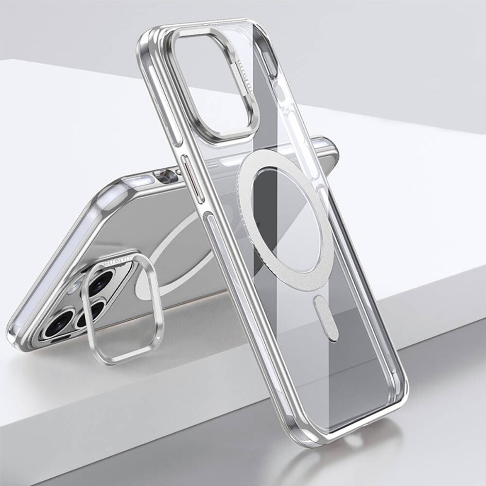 Apple iPhone 14 Pro Kılıf M-safe Şarj Özellikli Wlons Standlı Efsane Kapak
