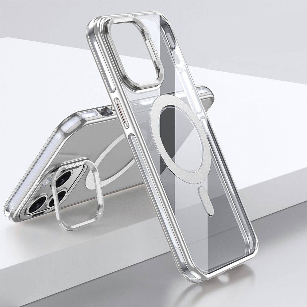 Apple iPhone 14 Pro Max Kılıf M-safe Şarj Özellikli Wlons Standlı Efsane Kapak