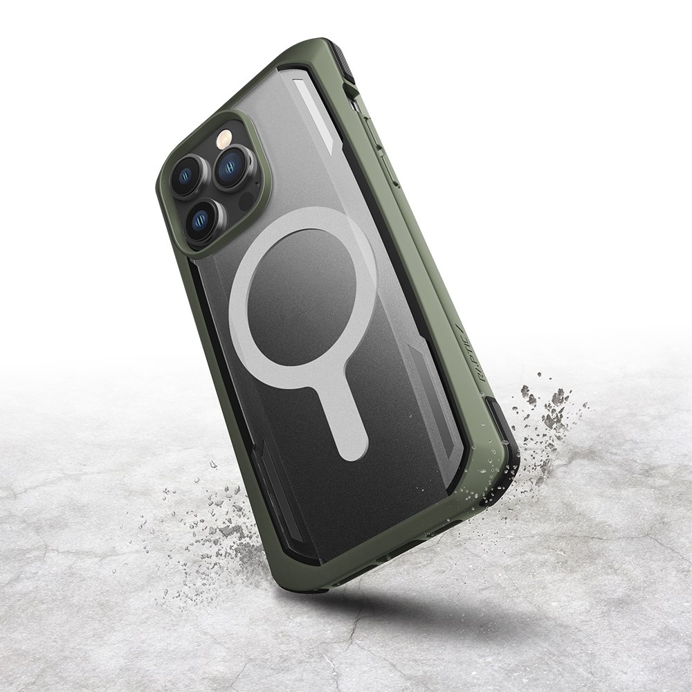 Apple iPhone 14 Pro Max Kılıf M-safe Şarj Özellikli Raptic Secure Serisi Çift Kat TPU Kenarlı Şeffaf Arka Yüzeyli Kapak