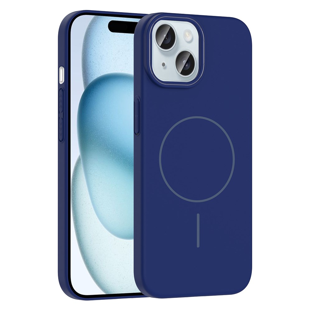Apple iPhone 15 Kılıf M-safe Şarj Özellikli Zore Ruby Sert Kapak