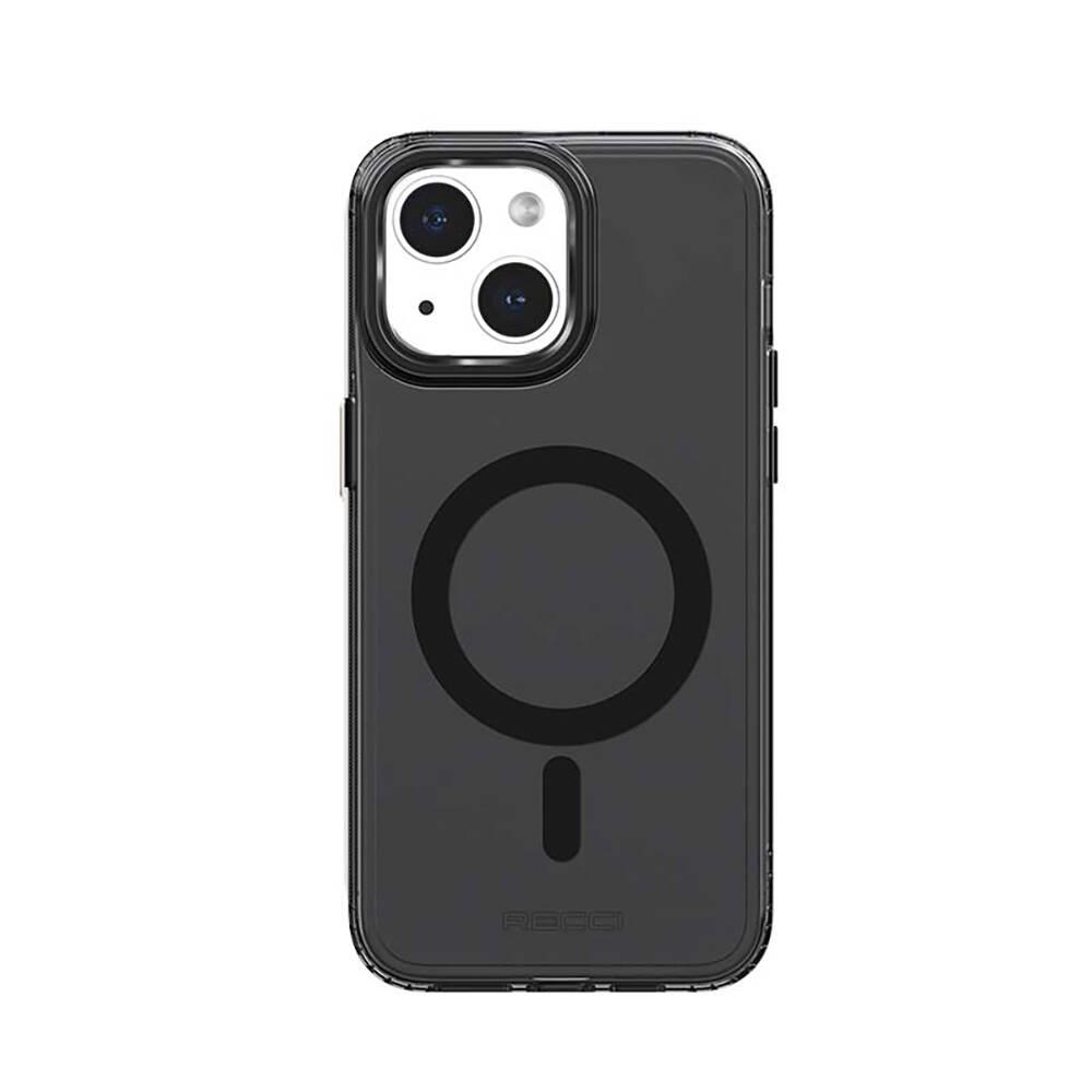 Apple iPhone 15 Plus Kılıf M-safe Şarj Özellikli Saydam Arka Yüzey Recci Crystal Color Serisi Kapak