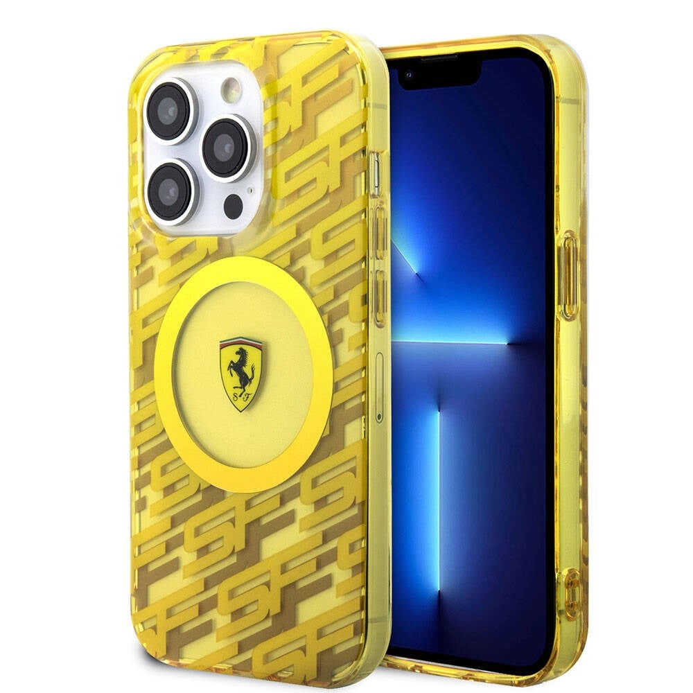 Apple iPhone 15 Pro Kılıf Ferrari Orjinal Lisanslı M-safe Şarj Özellikli Multi SF Kapak