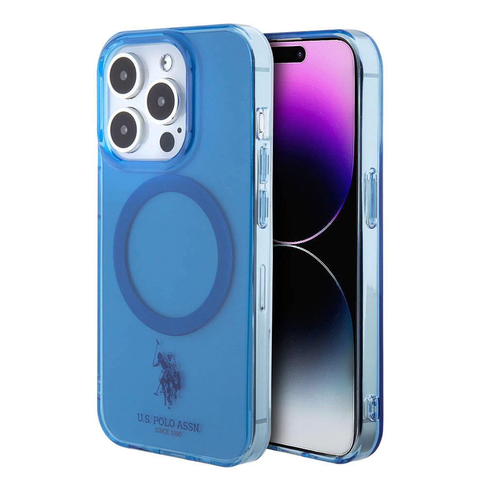 Apple iPhone 15 Pro Kılıf U.S. Polo Assn. Orjinal Lisanslı M-safe Şarj Özellikli Transparan Tasarım Kapak