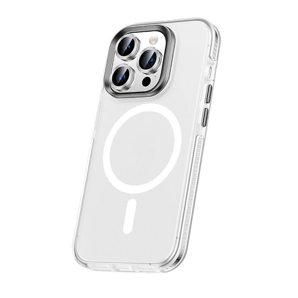 Apple iPhone 15 Pro Max Kılıf Airbagli Magsafe Wireless Şarj Özellikli Zore Klaptika Kapak
