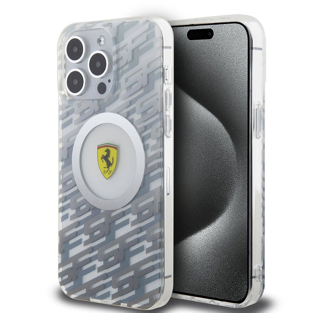 Apple iPhone 15 Pro Max Kılıf Ferrari Orjinal Lisanslı M-safe Şarj Özellikli Multi SF Kapak