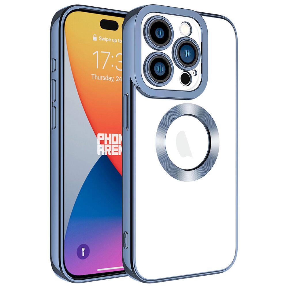 Apple iPhone 15 Pro Max Kılıf Kamera Korumalı Logo Gösteren Zore Omega Kapak