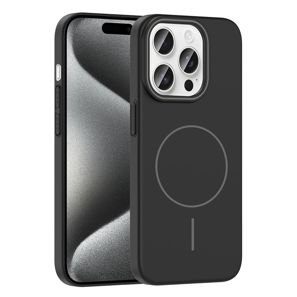 Apple iPhone 15 Pro Max Kılıf Magsafe Şarj Özellikli Zore Ruby Silikon Kapak