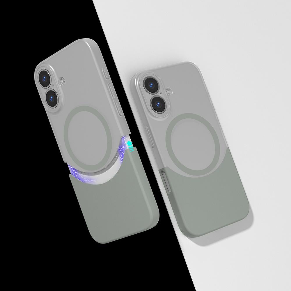 Apple iPhone 16 Kılıf M-Safe Şarj Özellikli Mıknatıslı Zore Duble Kapak