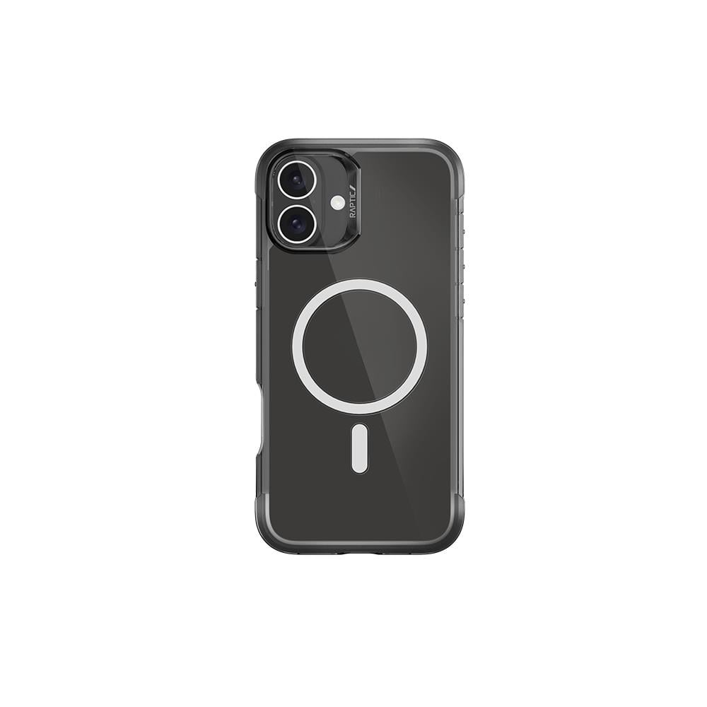 Apple iPhone 16 Kılıf M-safe Şarj Özellikli Raptic Air Serisi Airbag Tasarımlı Metal Köşelikli Şeffaf Kapak