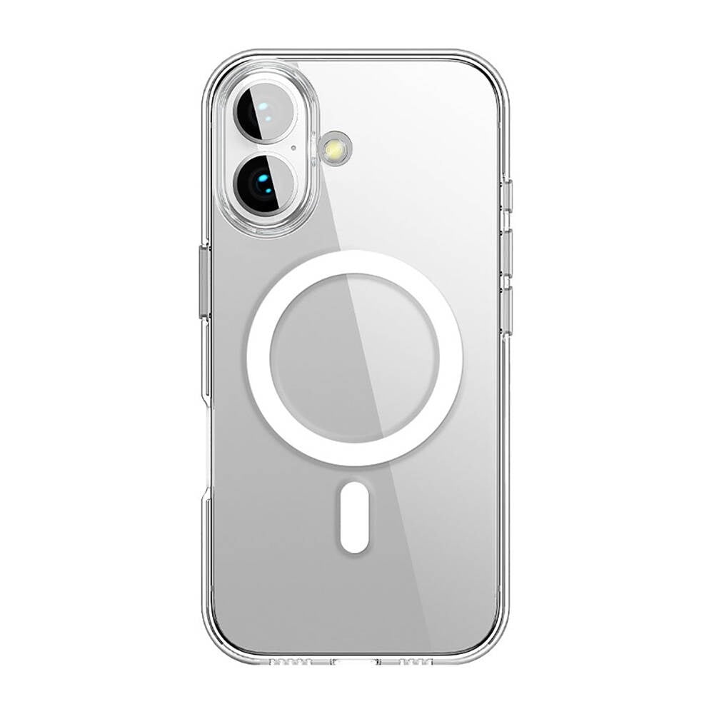 Apple iPhone 16 Kılıf M-safe Şarj Özellikli Transparan Sert PC Wlons Pita Kapak