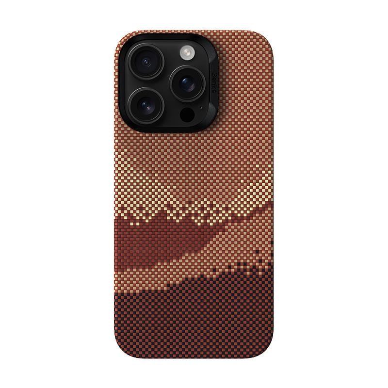 Apple iPhone 16 Pro Kılıf M-safe Şarj Özellikli Benks GoldenTide ArmorAir 600D Kevlar Kapak