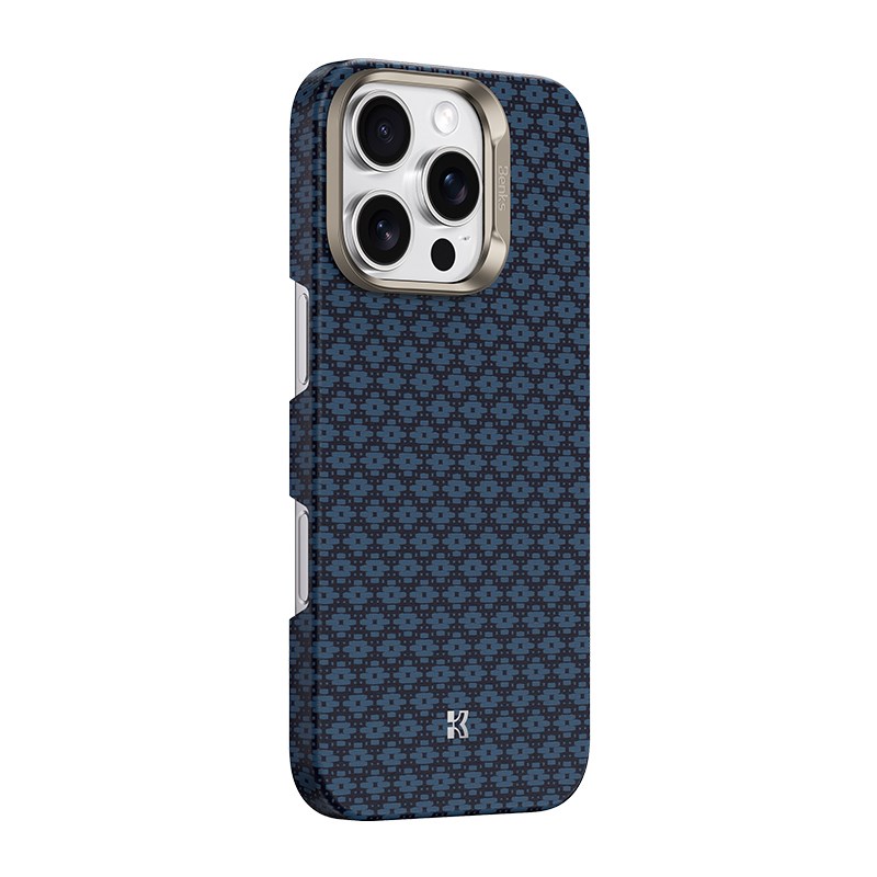 Apple iPhone 16 Pro Max Kılıf M-Safe Şarj Özellikli Benks ArmorAir ArmorGrid Serisi Kevlar Karbon Kapak