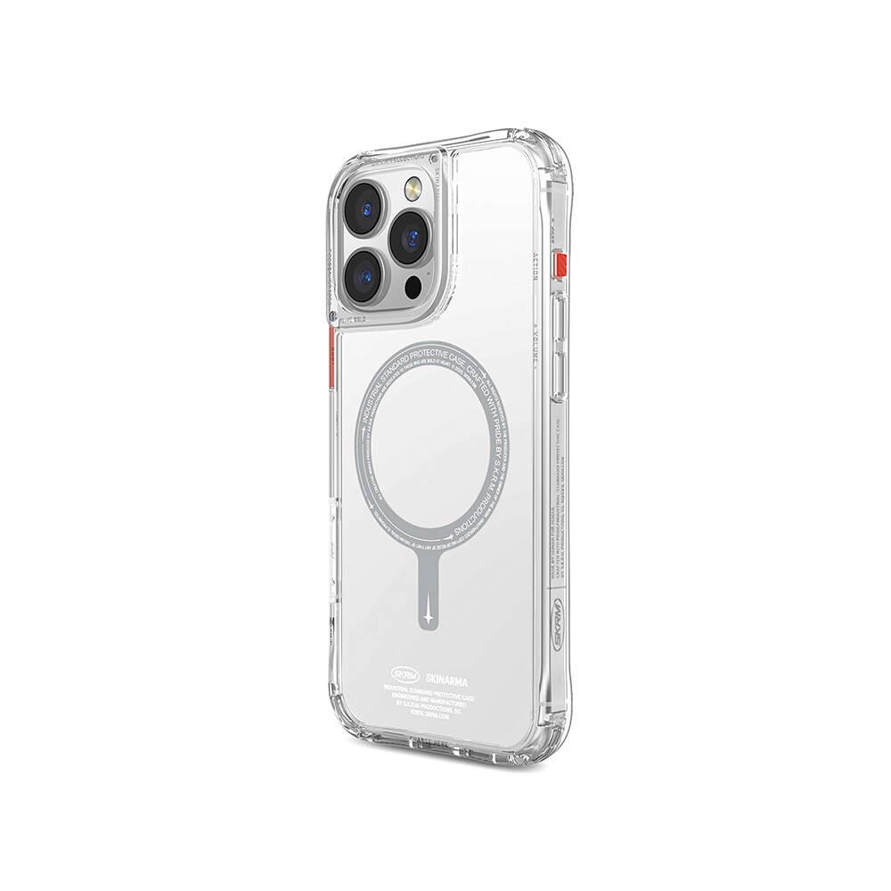 Apple iPhone 16 Pro Max Kılıf M-safe Şarj Özellikli Şeffaf Airbag Tasarımlı Skinarma Saido Kapak