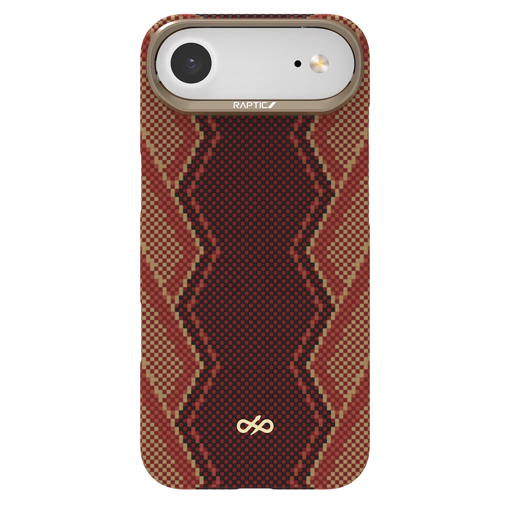 Apple iPhone 17 Air Kılıf M-safe Şarj Özellikli Raptic Aramid Skin Bionic Serisi Karbon Kapak