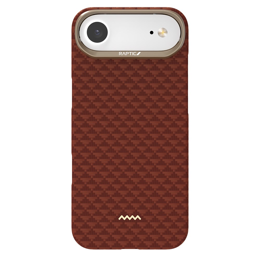 Apple iPhone 17 Air Kılıf M-safe Şarj Özellikli Raptic Aramid Skin Origin Serisi Karbon Kapak