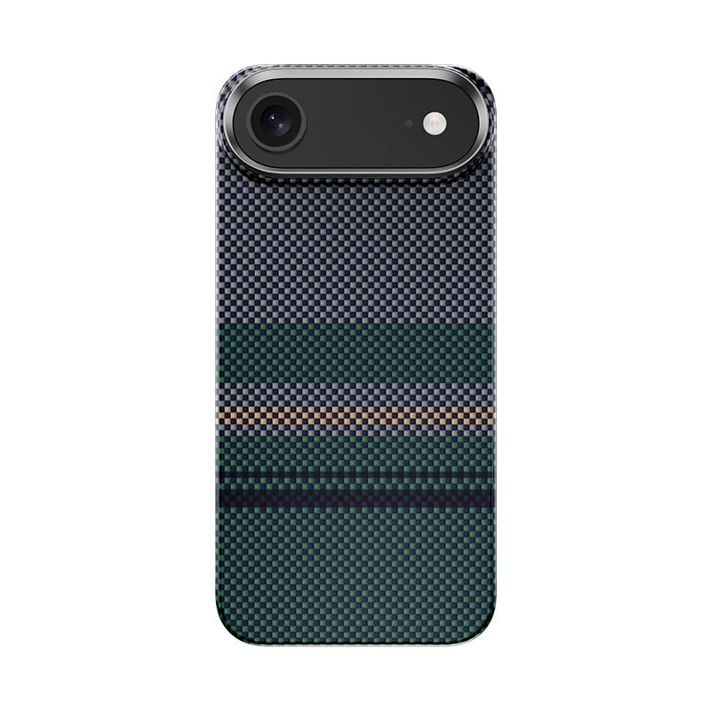 Apple iPhone 17 Air Kılıf M-safe Şarj Özellikli Karbon Fiber Tasarımlı Benks Aurora ArmorAir Kevlar Kapak