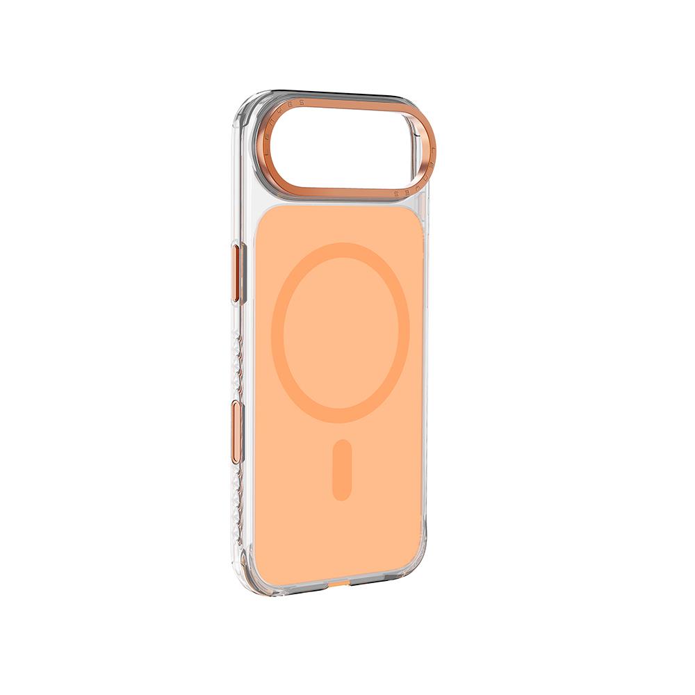 Apple iPhone 17 Air Kılıf M-safe Şarj Özellikli Metal Kamera Çerçeveli Airbag Tasarımlı Lenyes CK221 Sert PC Kapak