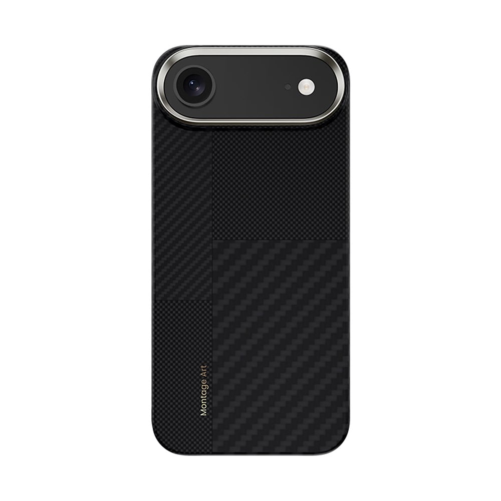 Apple iPhone 17 Air Kılıf M-safe Şarj Özellikli Karbon Fiber Benks Montage ArmorAir Kevlar Kapak