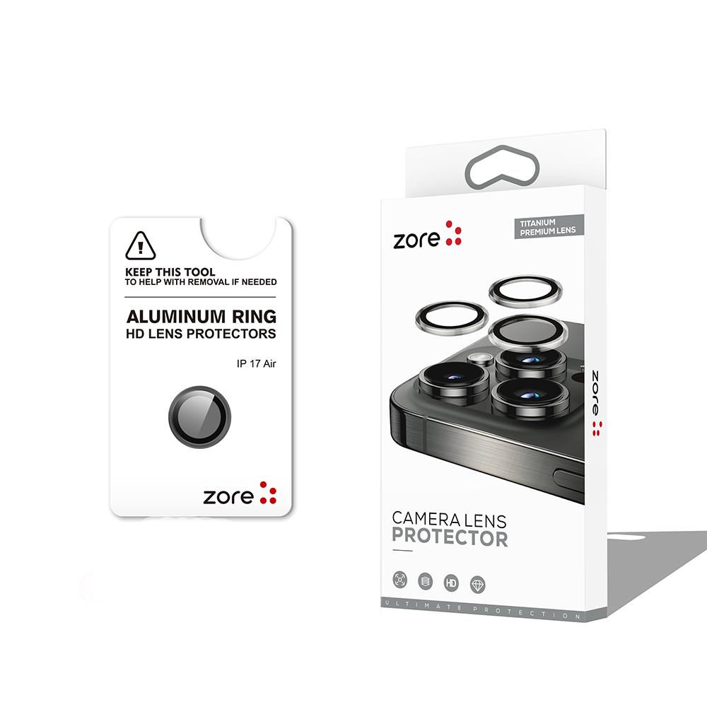 Apple iPhone 17 Air Zore CL-12 Premium Safir Parmak İzi Bırakmayan Anti-Reflective Kamera Lens Koruyucu