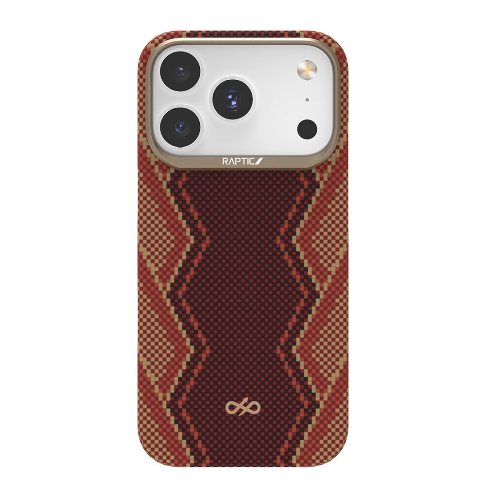 Apple iPhone 17 Pro Kılıf M-safe Şarj Özellikli Raptic Aramid Skin Bionic Serisi Karbon Kapak