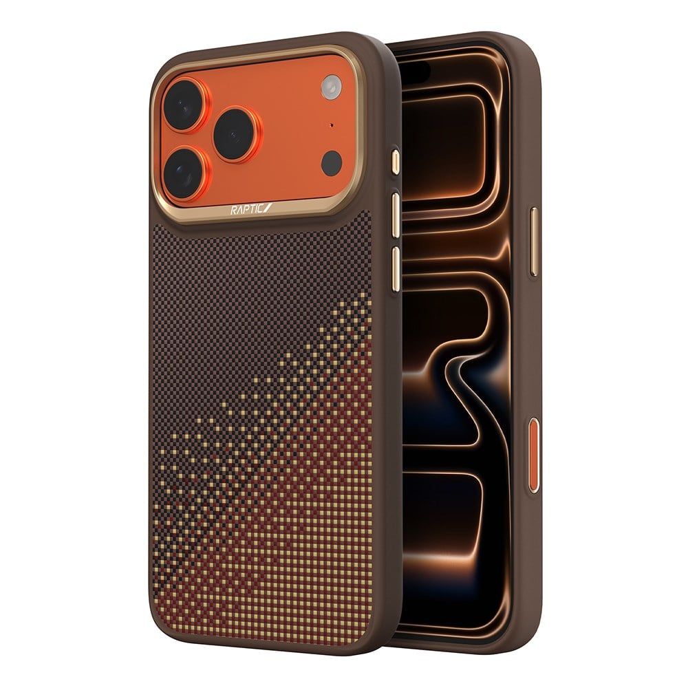 Apple iPhone 17 Pro Kılıf M-safe Şarj Özellikli Raptic Aramid Dual Serenity Serisi Karbon Kapak