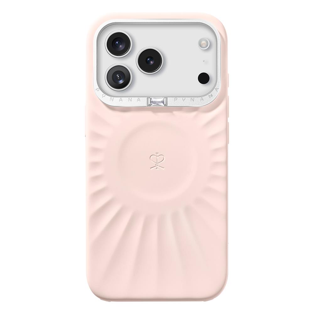 Apple iPhone 17 Pro Max Kılıf Kabartma Tasarımlı Metal Kamera Çerçeveli Pynana Starlight Serisi Kapak