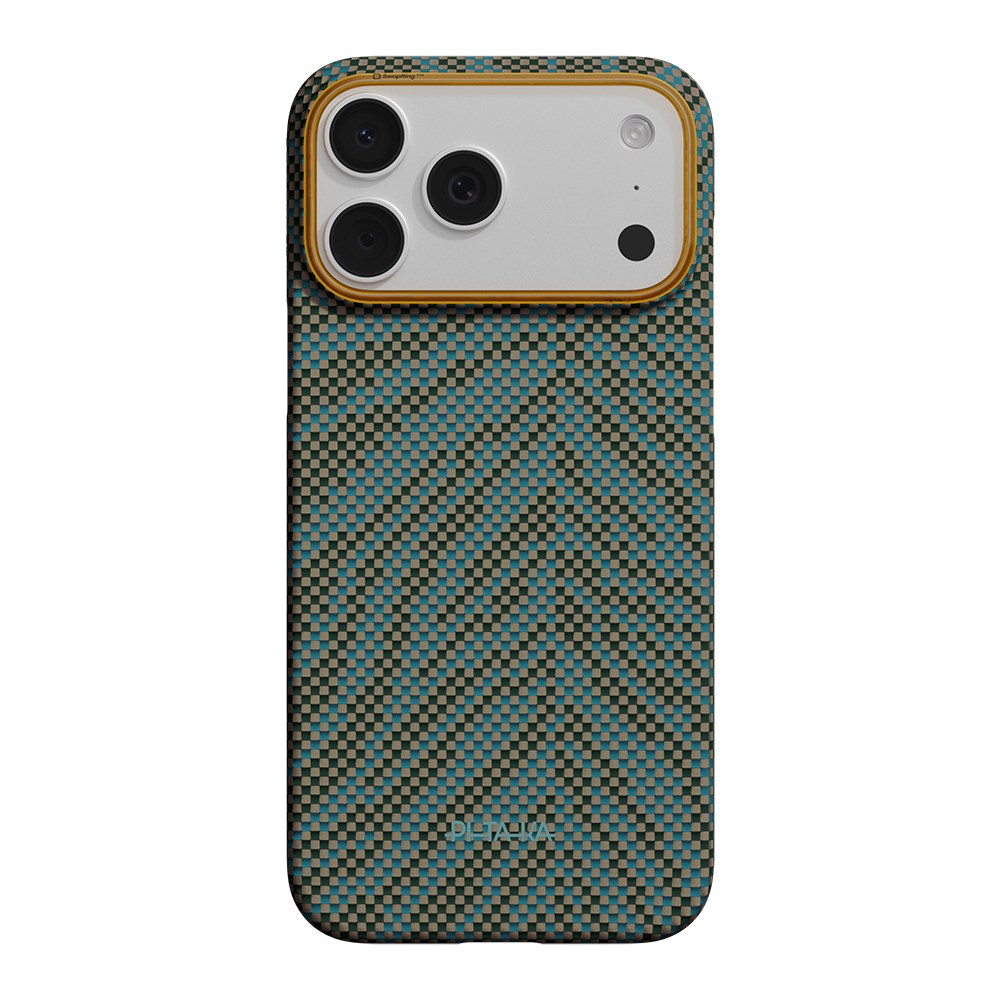 Apple iPhone 17 Pro Max Kılıf M-safe Şarj Özellikli Aramid Karbon Fiber Pitaka Breath of Veins Serisi Kapak