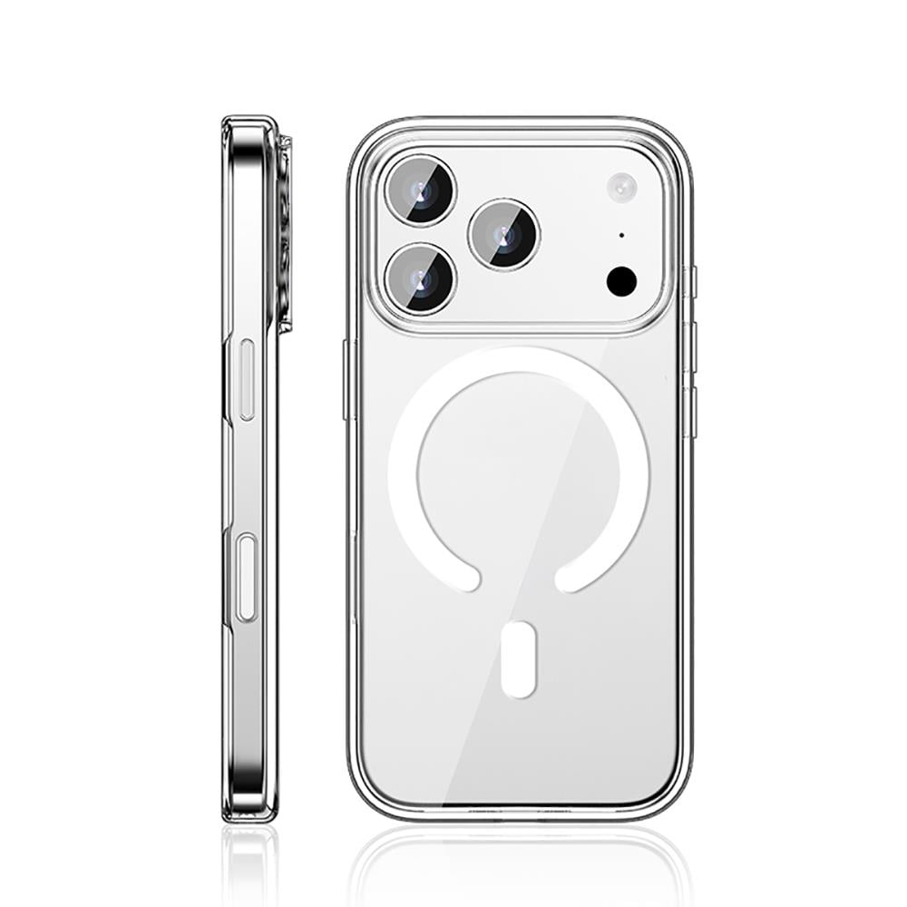 Apple iPhone 17 Pro Max Kılıf M-safe Şarj Özellikli Transparan Sert PC Wlons Pita Kapak