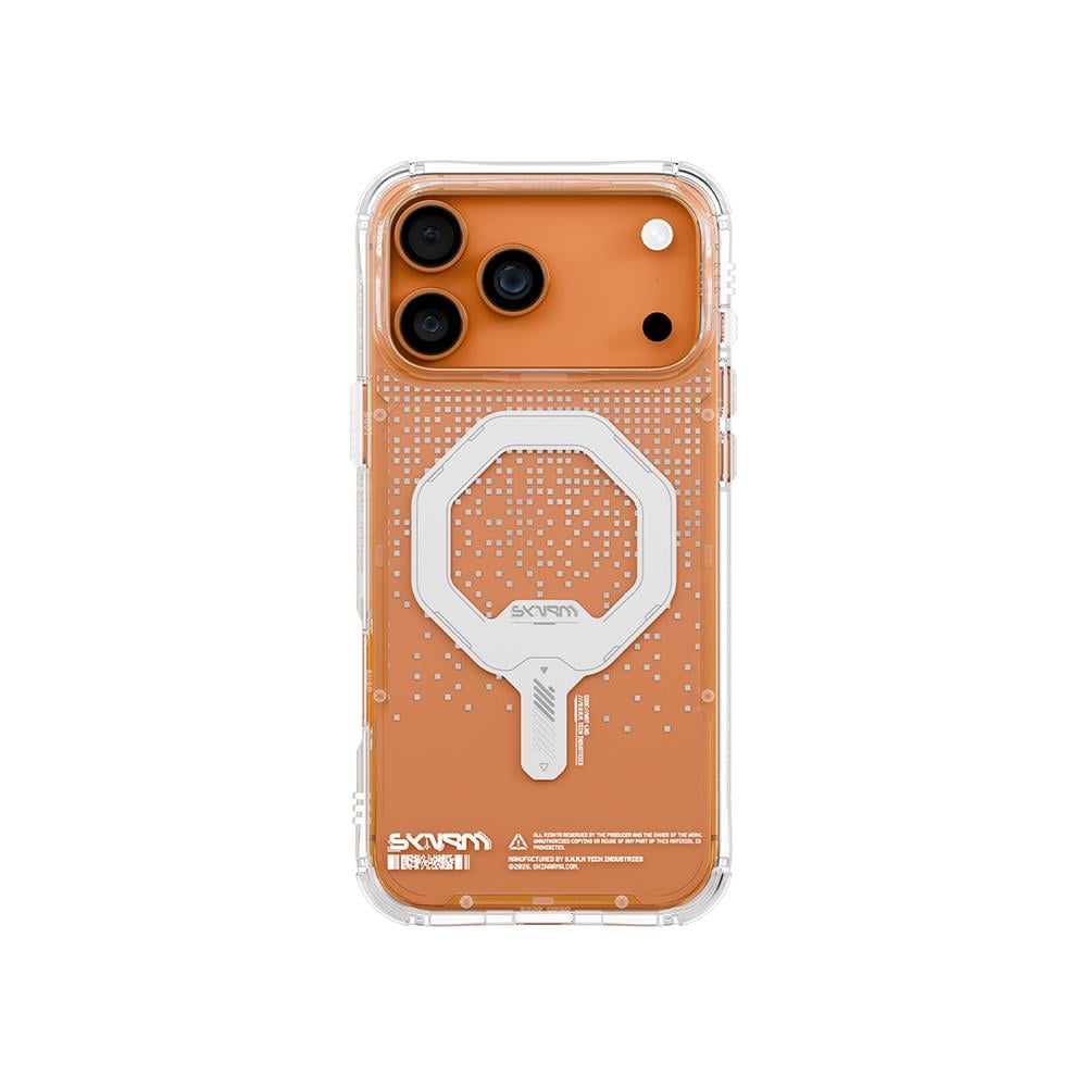 Apple iPhone 17 Pro Max Kılıf Skinarma M-Safe Şarj Özellikli IML Baskılı Holografik MYST Kapak