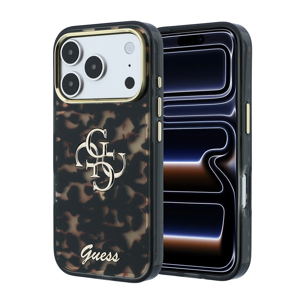 Apple iPhone 18 Pro Max Kılıf Guess Orjinal Lisanslı Yazı ve 4G Büyük Metal Logolu Silikon Kapak