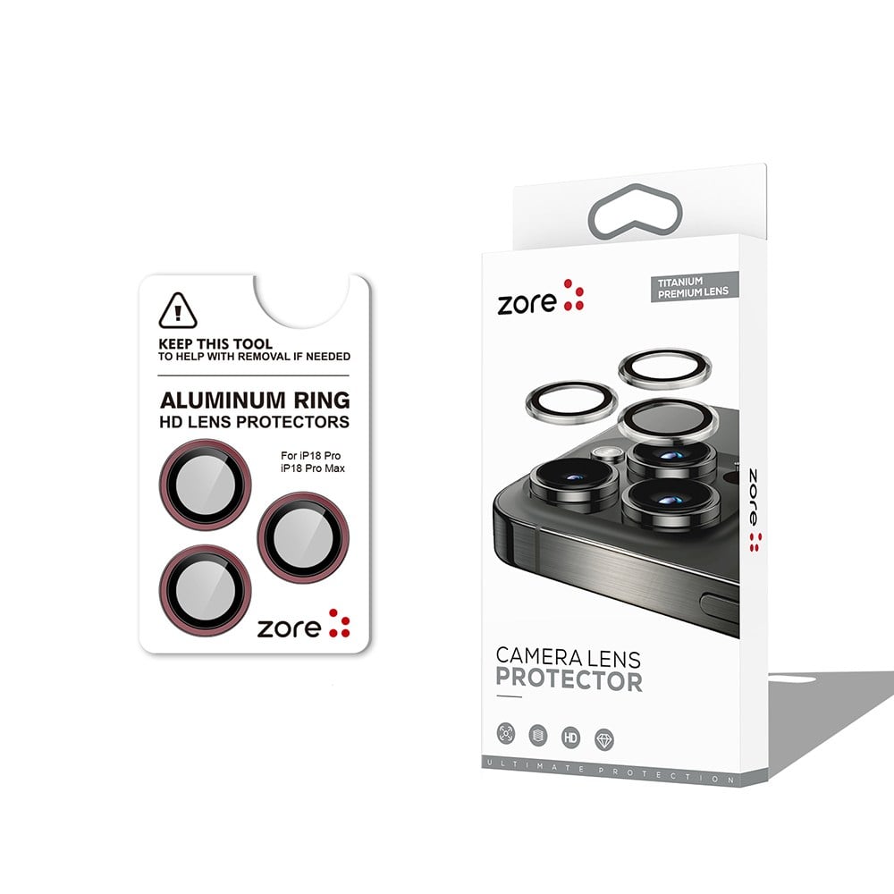 Apple iPhone 18 Pro Zore CL-12 Premium Safir Parmak İzi Bırakmayan Anti-Reflective Kamera Lens Koruyucu