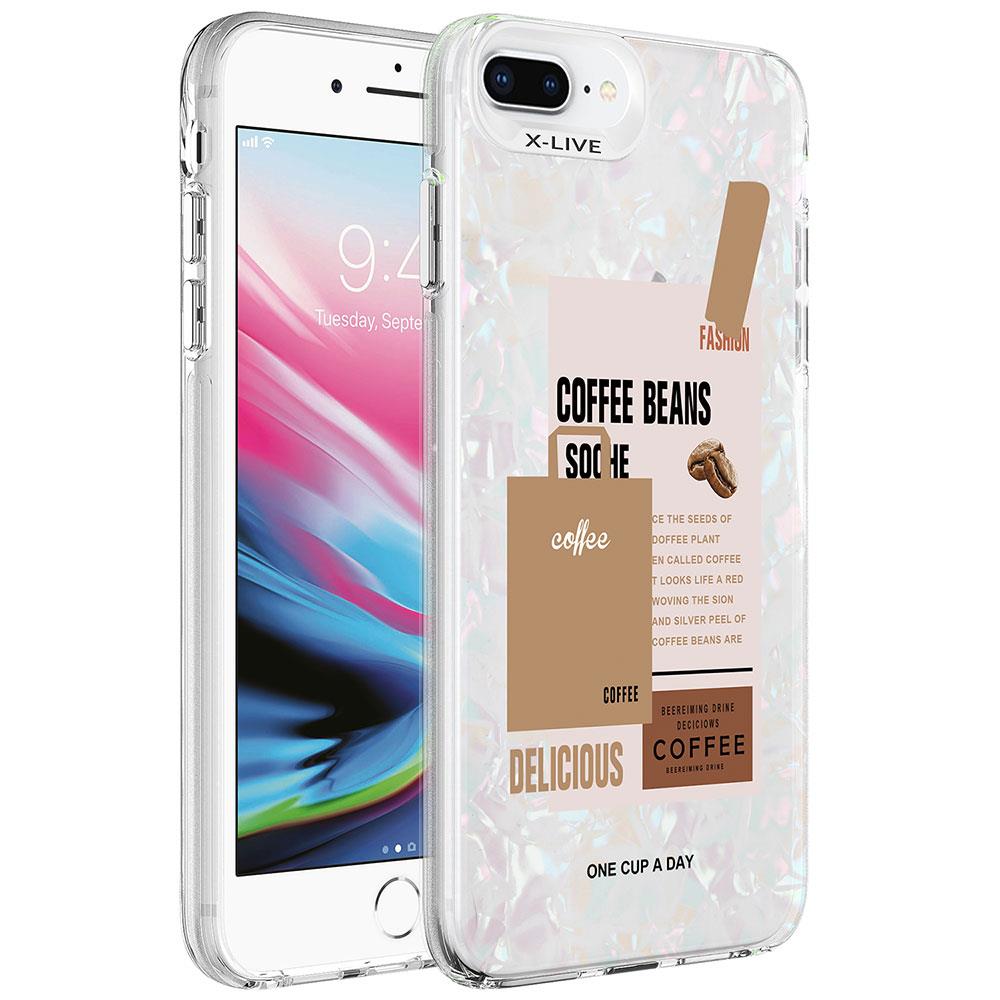 Apple iPhone 8 Plus Kılıf Mermer Desenli Zore Marbello Kapak