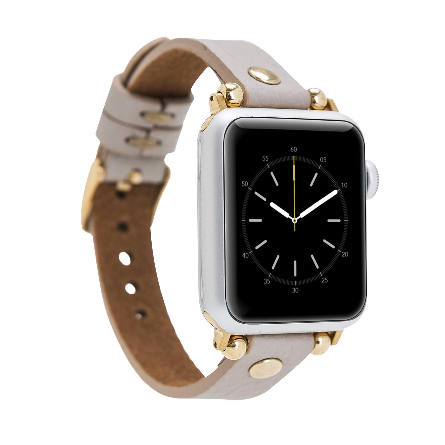 Bouletta Apple Watch Uyumlu Deri Kordon 38-40-41mm GT ERC3 Bej