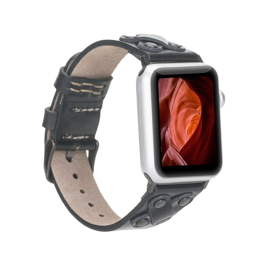 Bouletta Apple Watch Uyumlu Deri Kordon Cross 42-44-45mm BT RST1
