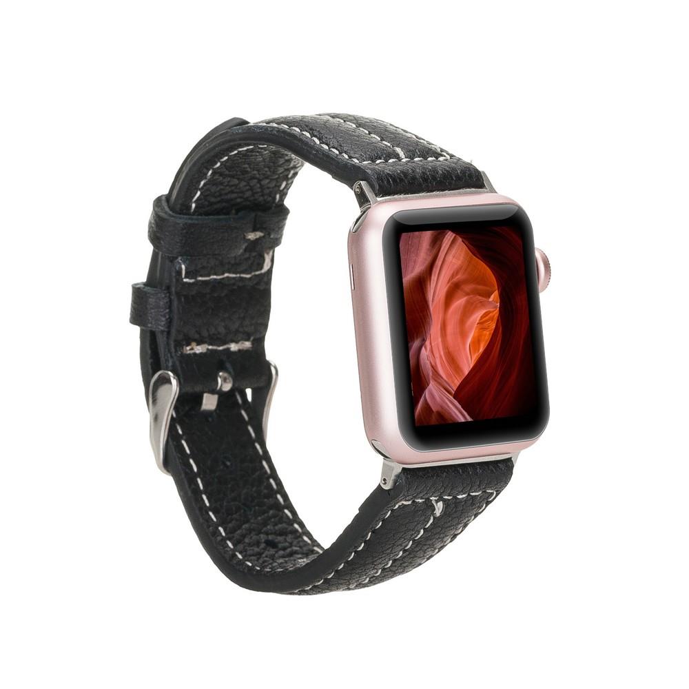 Bouletta Apple Watch Uyumlu Deri Kordon 42-44-45mm NM3-AS1 Siyah