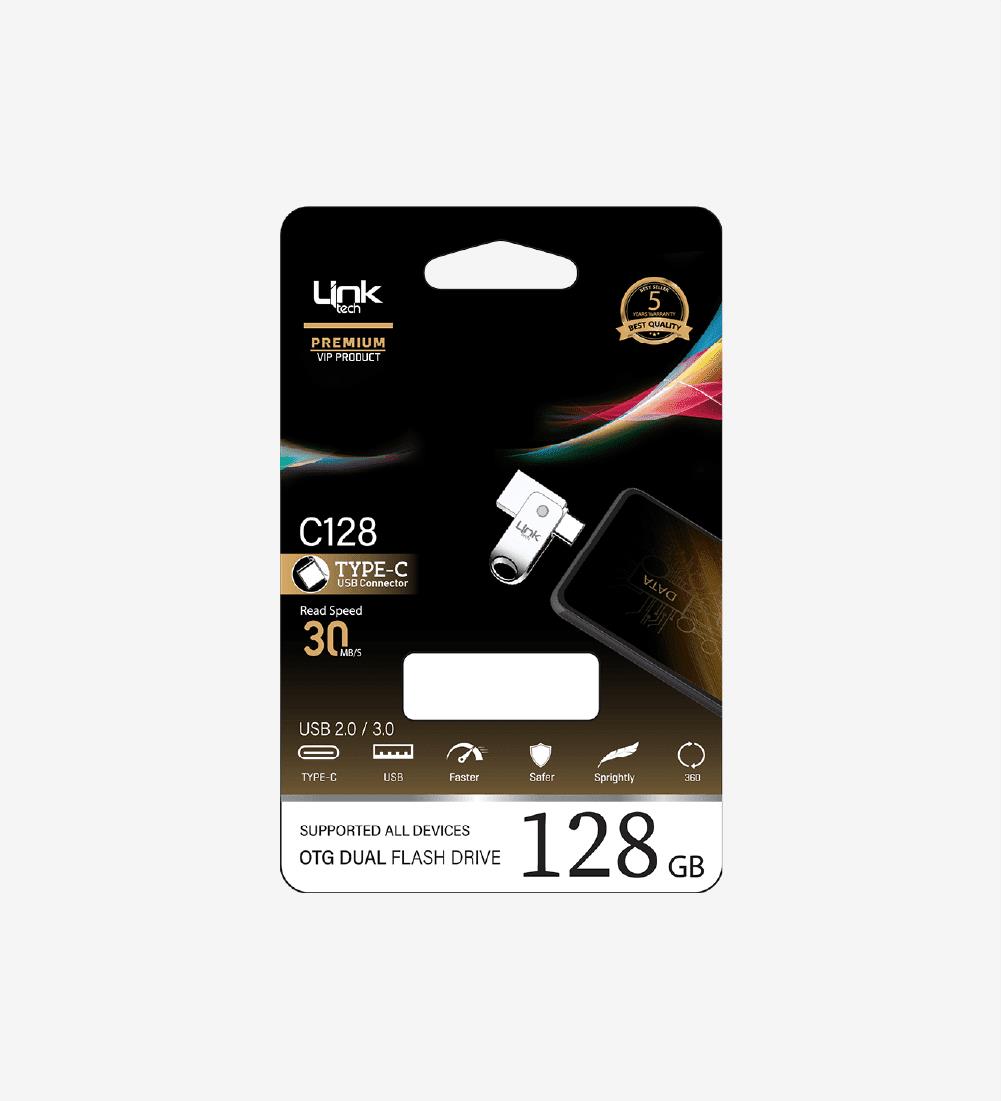 C128 Premium Dual 128GB Type-C OTG Flash Bellek