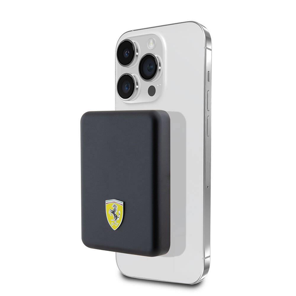 Ferrari Led Işıklı Göstergeli M-safe Magnetik Orjinal Lisanslı Powerbank 5000 Mah