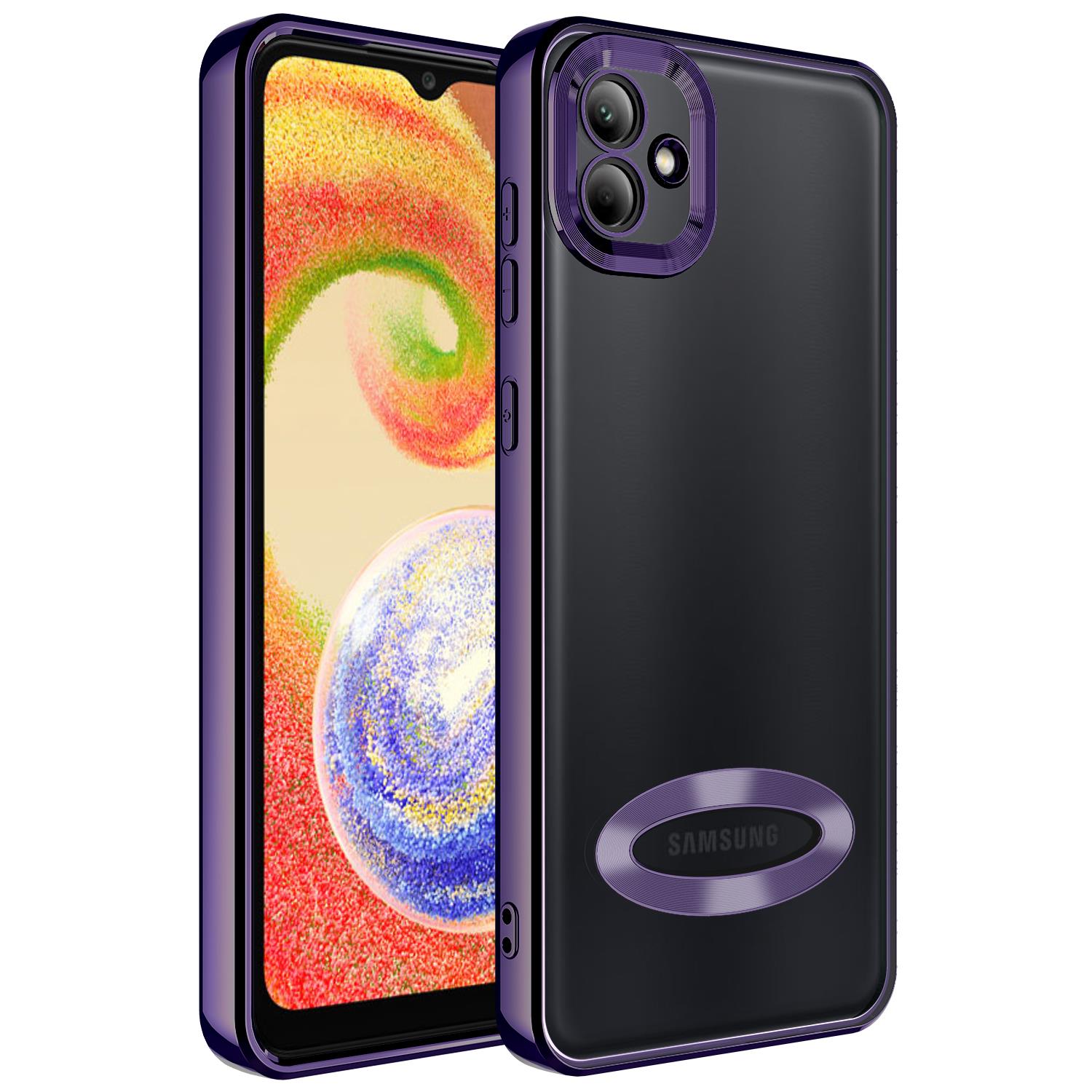 Galaxy A04 Kılıf Kamera Korumalı Logo Gösteren Zore Omega Kapak