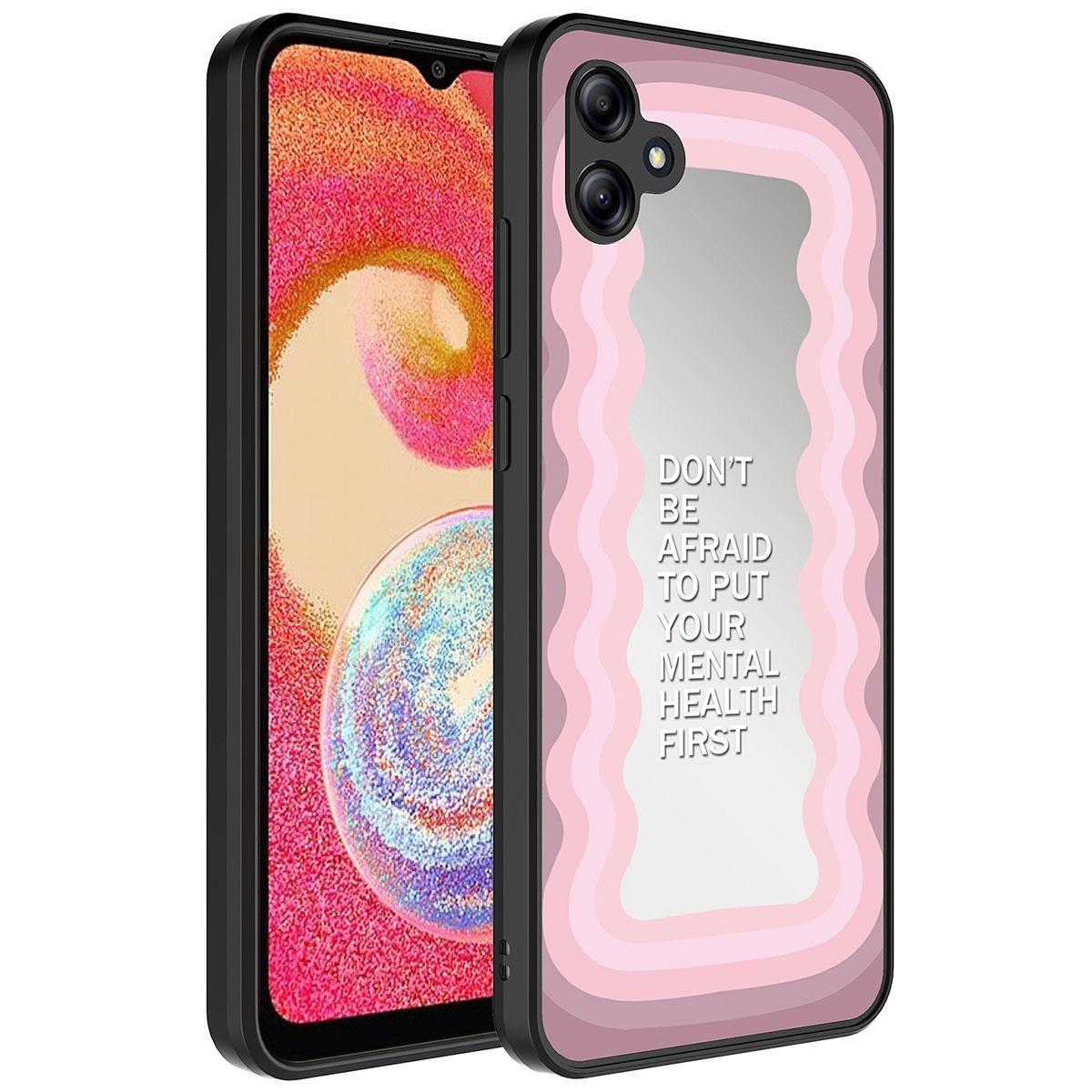 Galaxy A04E Kılıf Aynalı Desenli Kamera Korumalı Parlak Zore Mirror Kapak