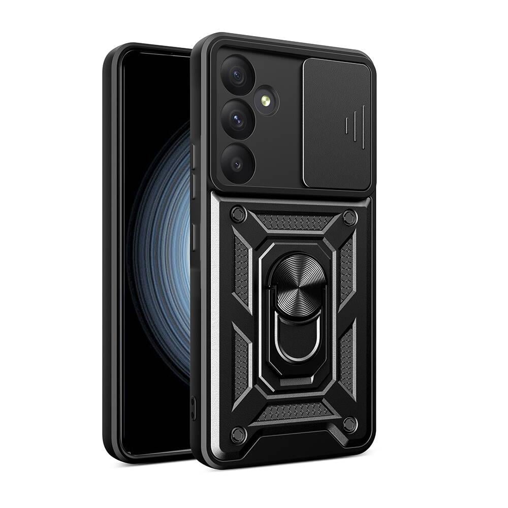 Galaxy A55 Kılıf Magnetik Standlı Kamera Korumalı Zore Sürgülü Vega Kapak