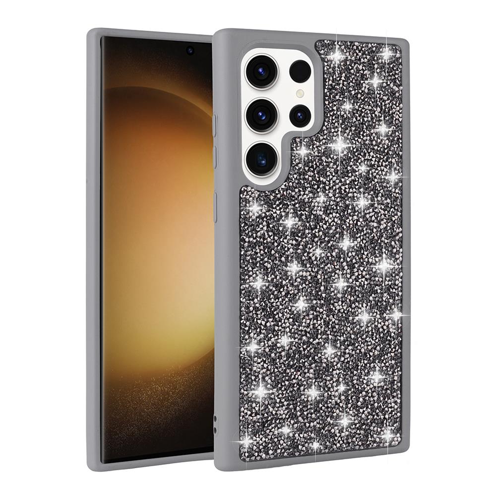 Galaxy S22 Ultra Kılıf Parlak Taşlı Tasarım Zore Pırlanta Kapak