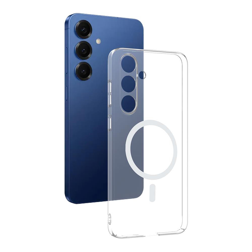 Galaxy S25 FE Ultra Kamera Korumalı M-Safe Şarj Özellikli Şeffaf Zore London Sert PC Kapak