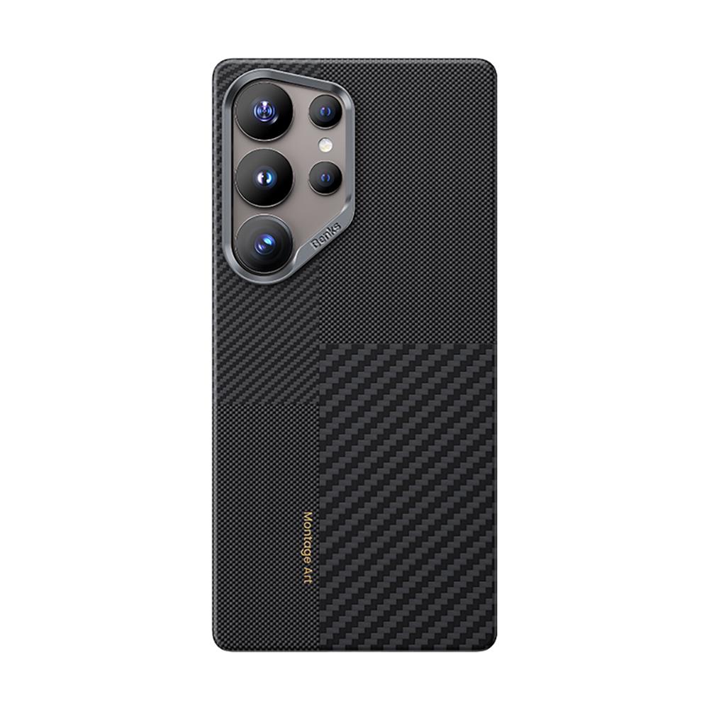 Galaxy S25 Ultra Kılıf M-safe Şarj Özellikli Karbon Fiber Benks Montage ArmorAir Kevlar Kapak